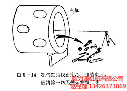 在氣缸內(nèi)清除一切無(wú)關(guān)雜物和工具